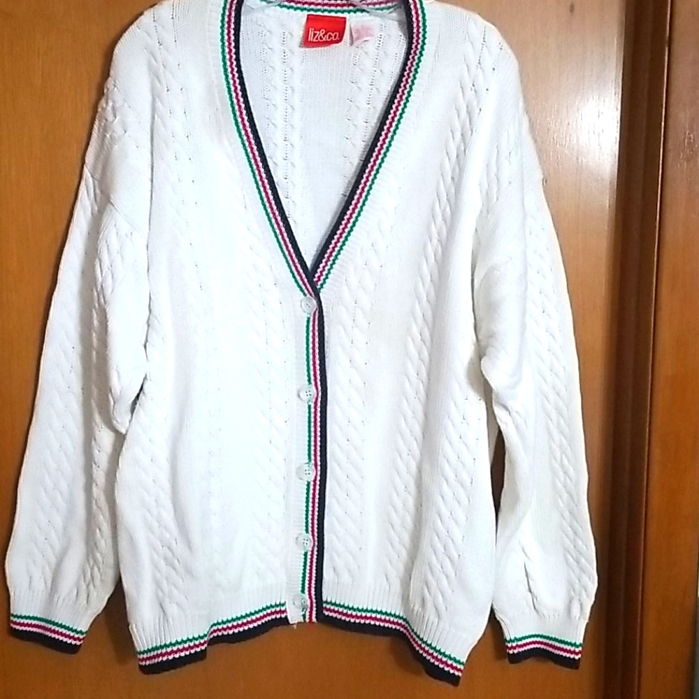 Vintage Liz & Co.  cable knit cardigan
